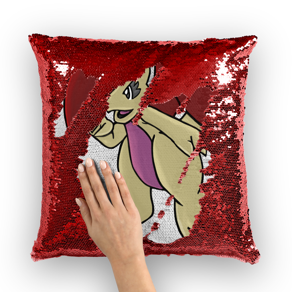 Liloongo Sequin Cushion Cover featuring a colorful mermaid design with shimmering sequins on a soft polyester fabric.