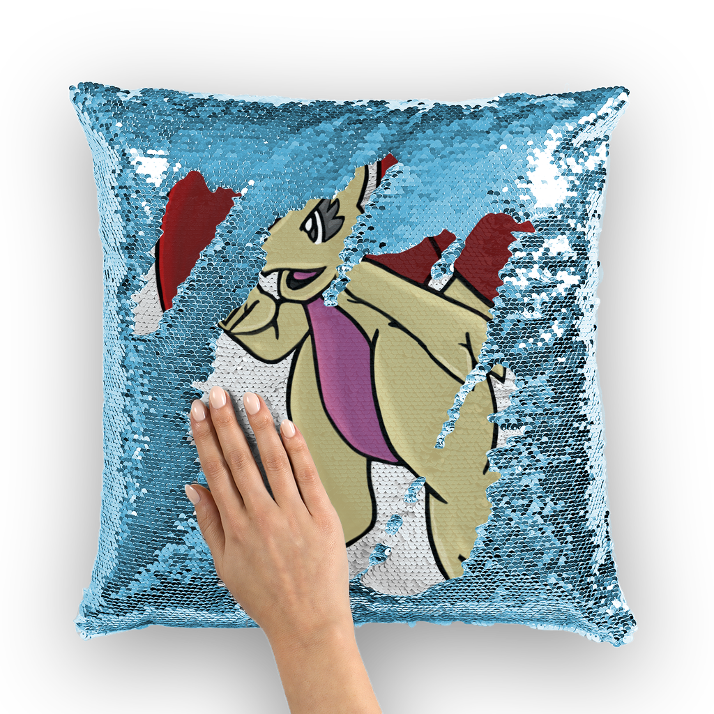 Liloongo Sequin Cushion Cover featuring a colorful mermaid design with shimmering sequins on a soft polyester fabric.