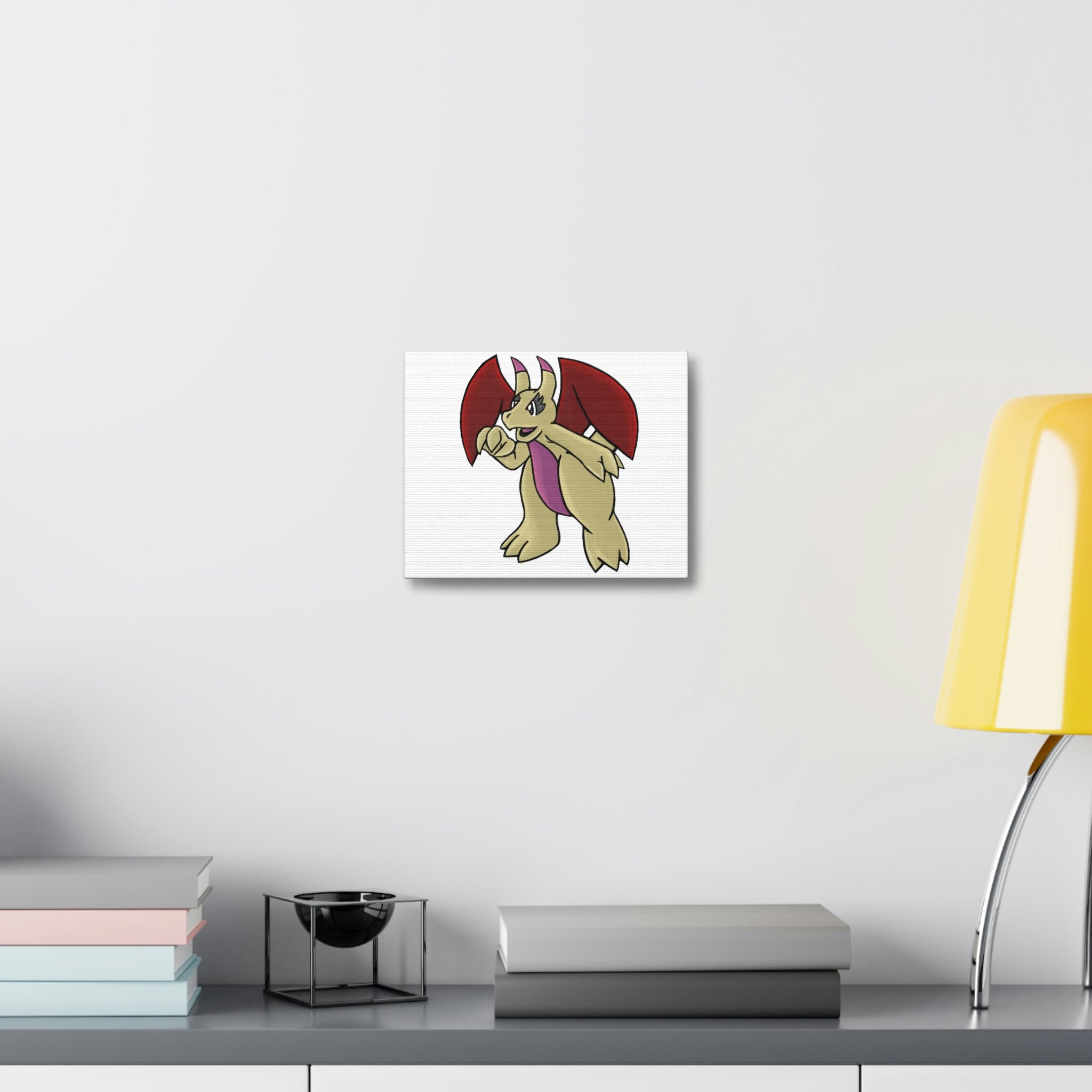 Liloongo Stretched Canvas featuring vibrant artwork on a wooden frame, ideal for indoor decoration.