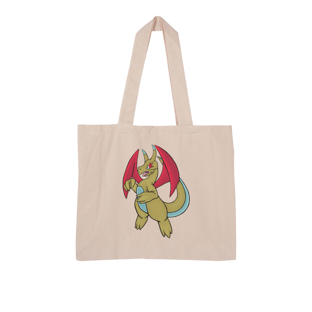 Liloongoga Large Organic Tote Bag made from 100% combed organic cotton, featuring internal pockets and eco-friendly kraft paper packaging.