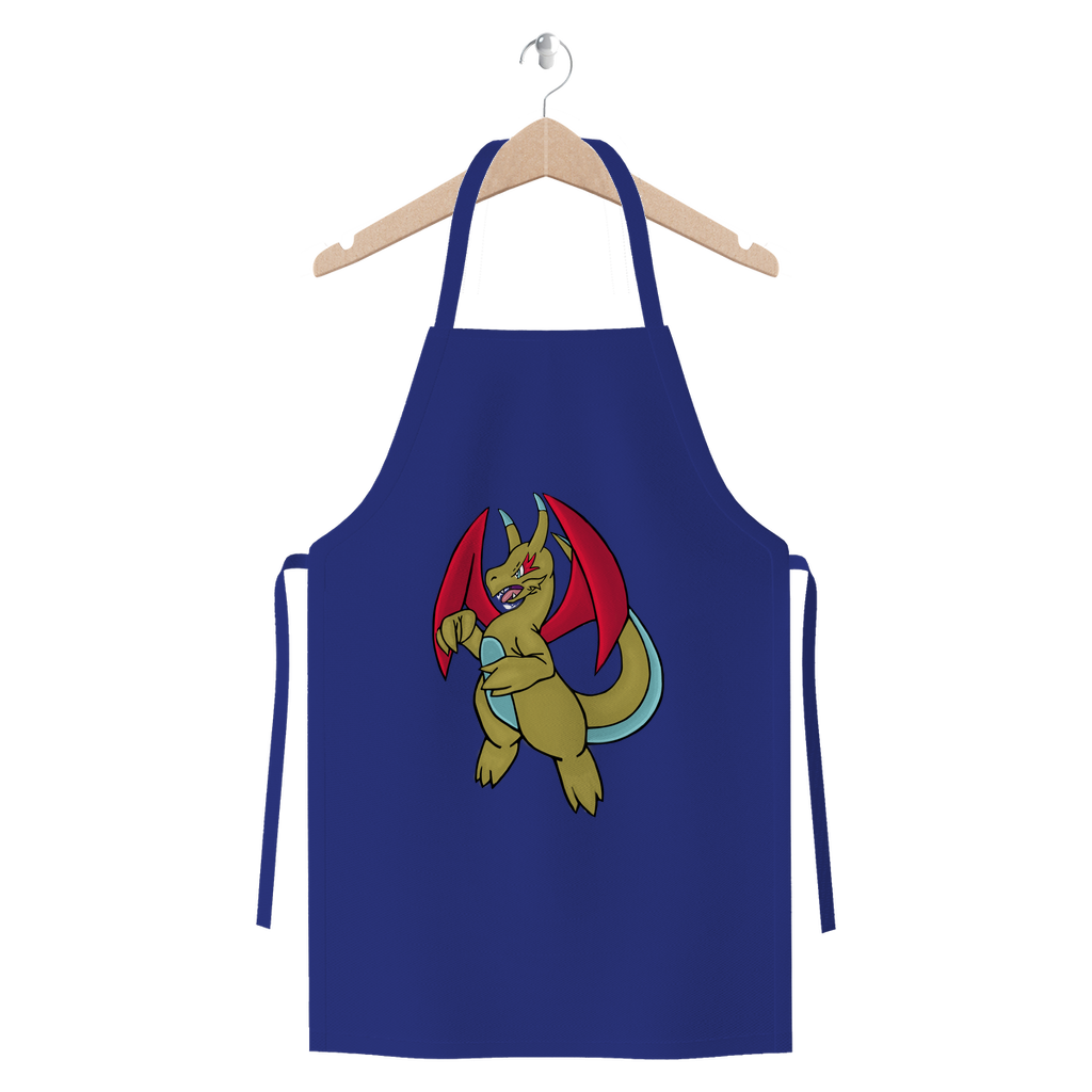 Liloongoga Premium Jersey Apron made from heavyweight cotton twill, featuring self-fabric ties and available in various colors.