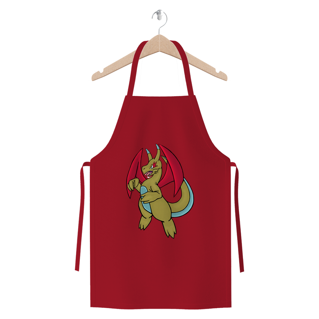 Liloongoga Premium Jersey Apron made from heavyweight cotton twill, featuring self-fabric ties and available in various colors.