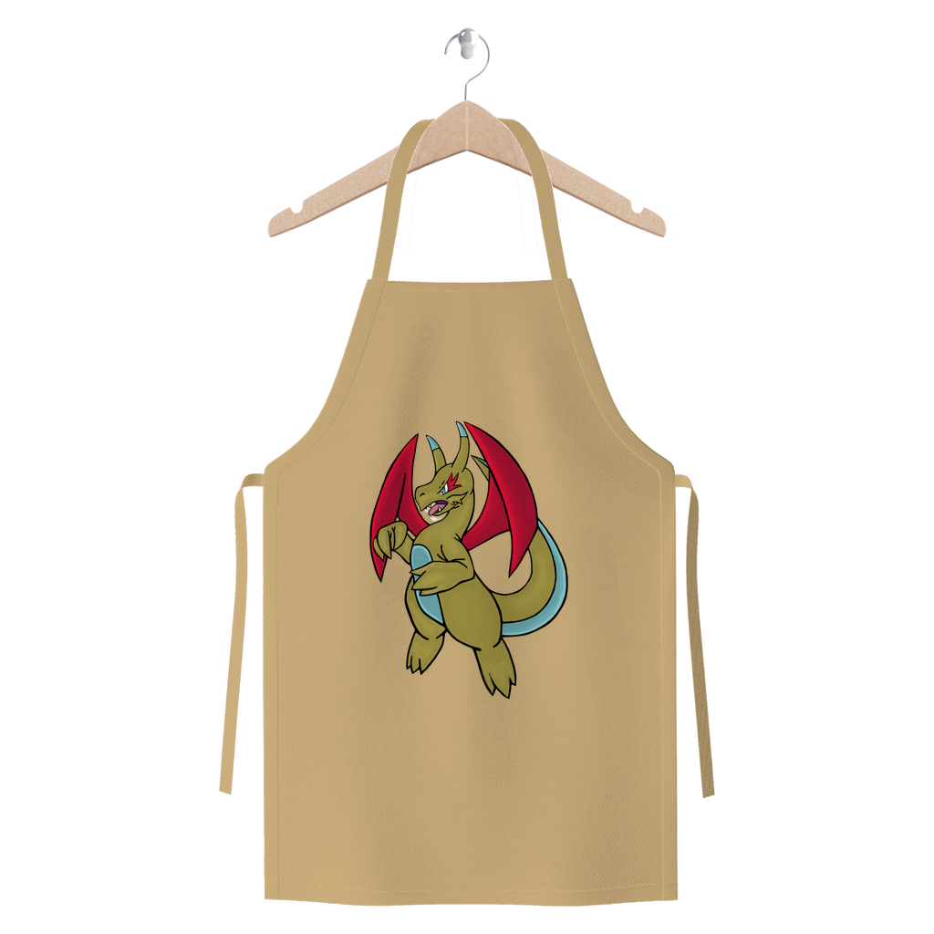 Liloongoga Premium Jersey Apron made from heavyweight cotton twill, featuring self-fabric ties and available in various colors.