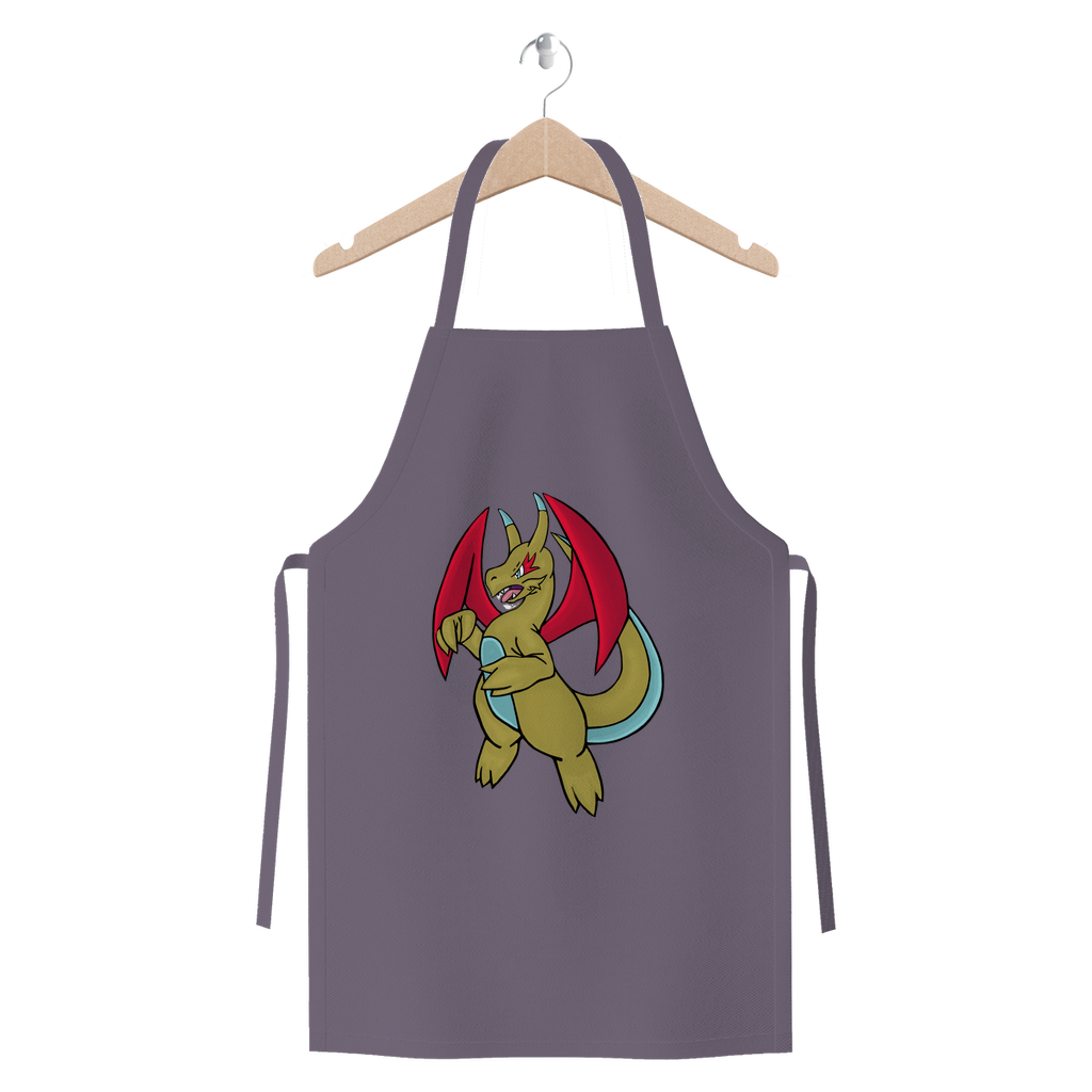 Liloongoga Premium Jersey Apron made from heavyweight cotton twill, featuring self-fabric ties and available in various colors.