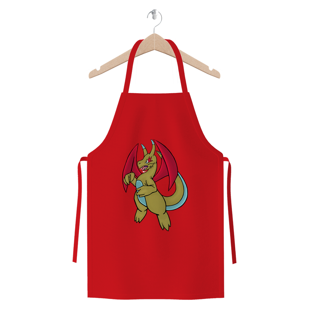 Liloongoga Premium Jersey Apron made from heavyweight cotton twill, featuring self-fabric ties and available in various colors.