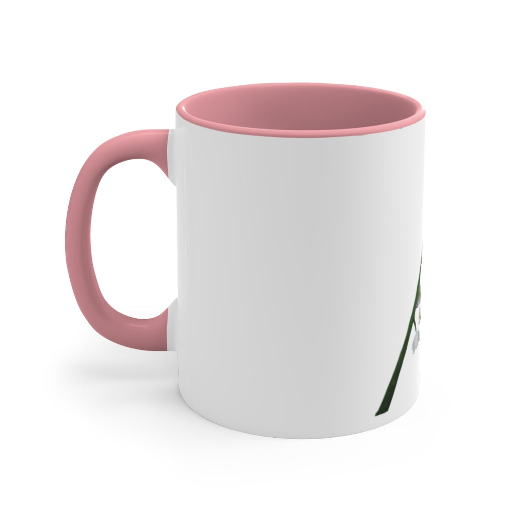 Lilly Accent Coffee Mug with colorful interior and handle, showcasing a stylish two-tone design.