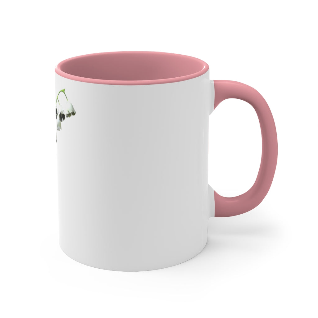 Lilly Accent Coffee Mug with colorful interior and handle, showcasing a stylish two-tone design.