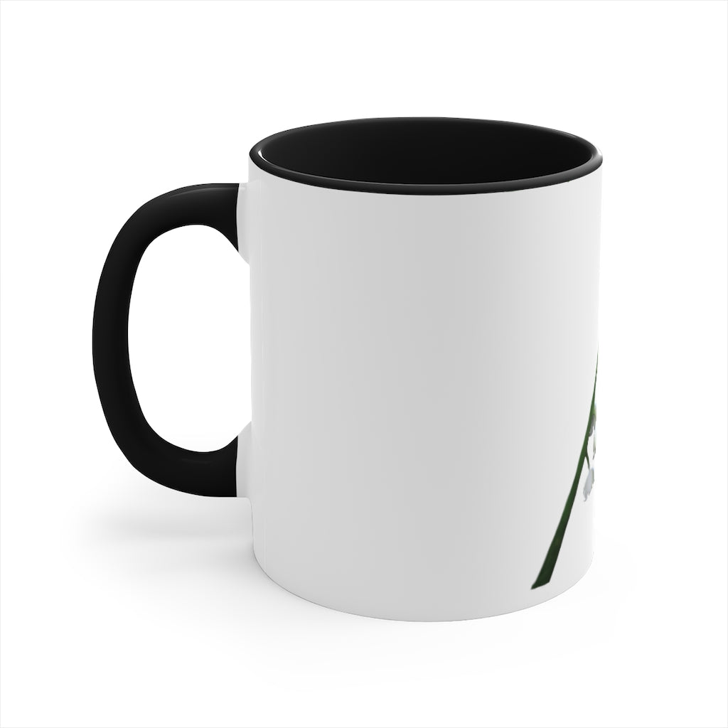 Lilly Accent Coffee Mug with colorful interior and handle, showcasing a stylish two-tone design.