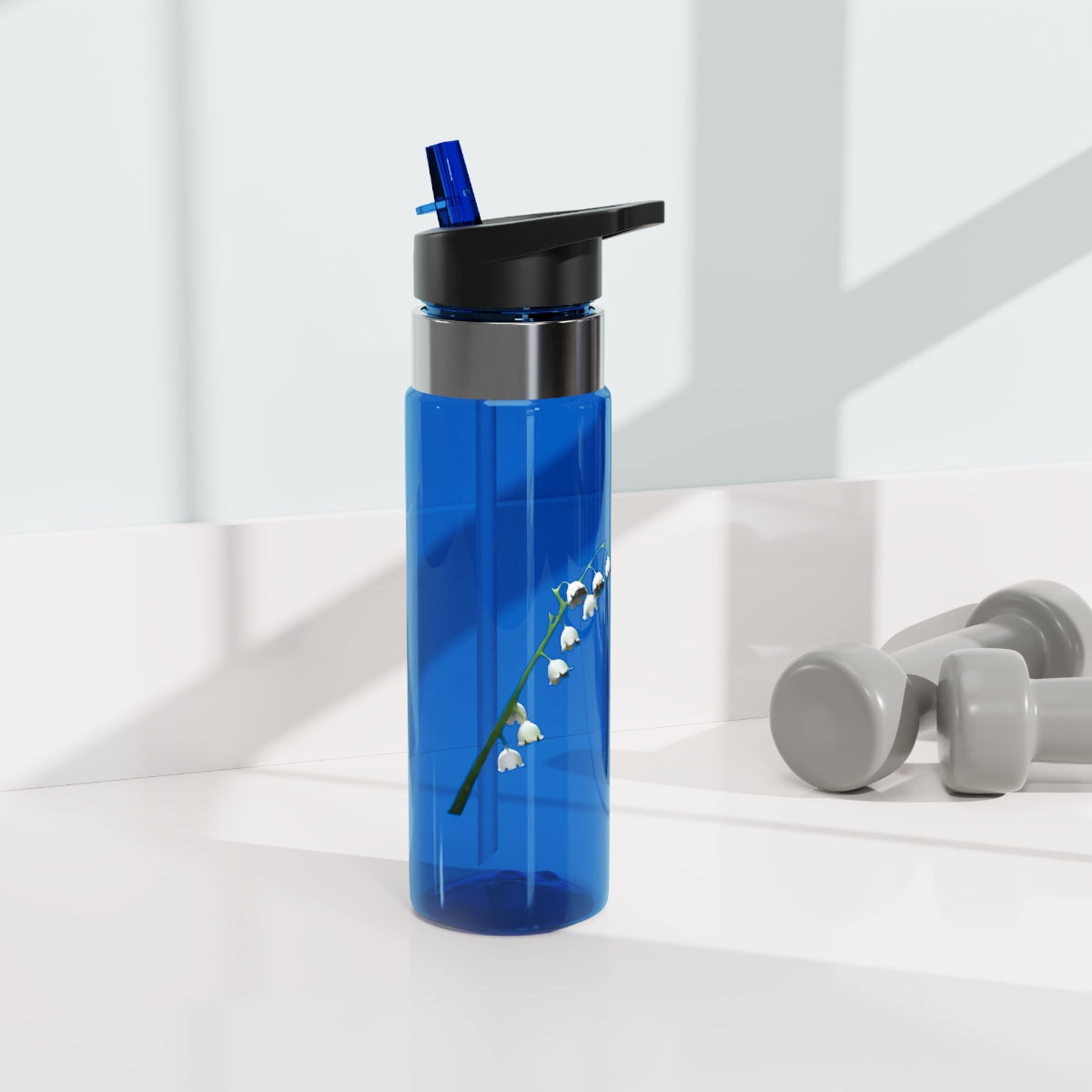 Lilly Kensington Tritan™ Sport Bottle in vibrant colors with a carabiner hook and straw lid, showcasing its sleek design and BPA-free material.