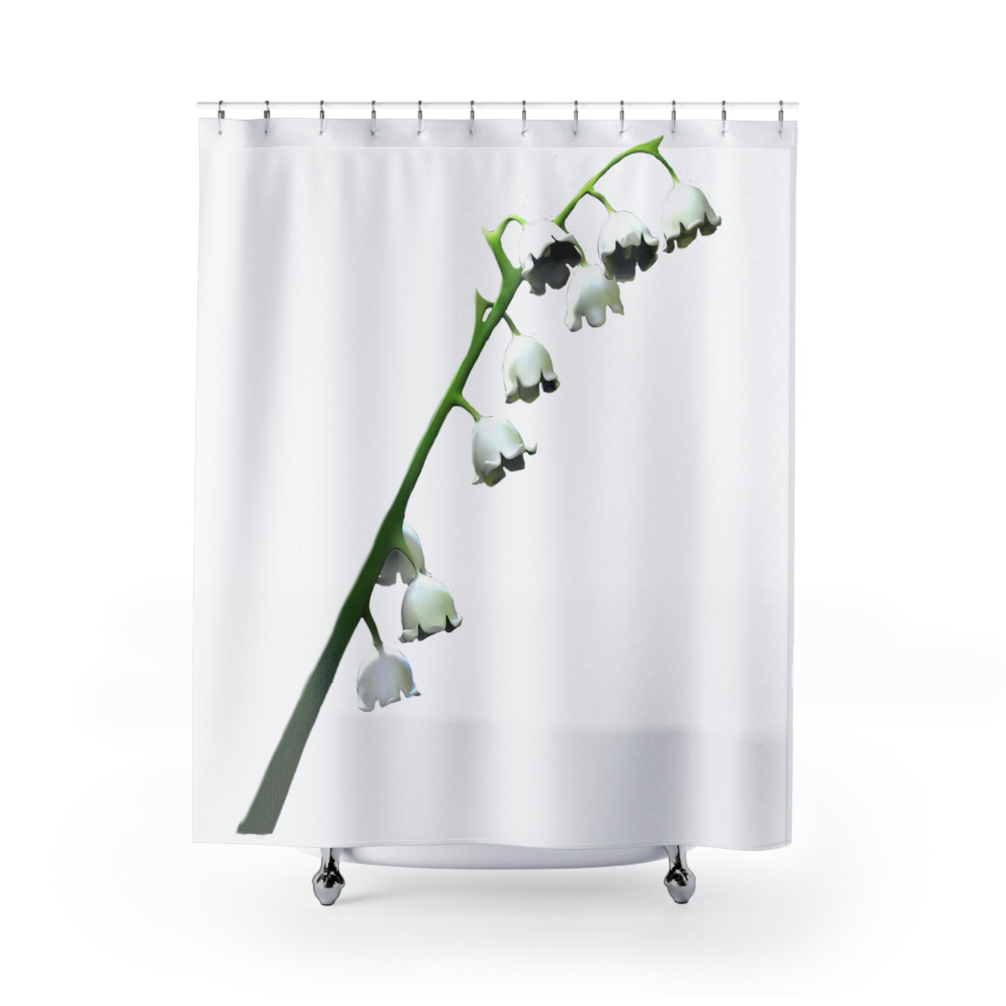 Lilly Shower Curtains featuring vibrant designs on durable polyester fabric, perfect for adding style to any bathroom.