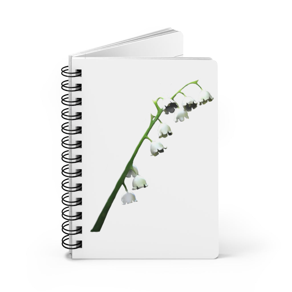 Lilly Spiral Bound Journal with glossy laminated cover and lined pages, showcasing a stylish design.