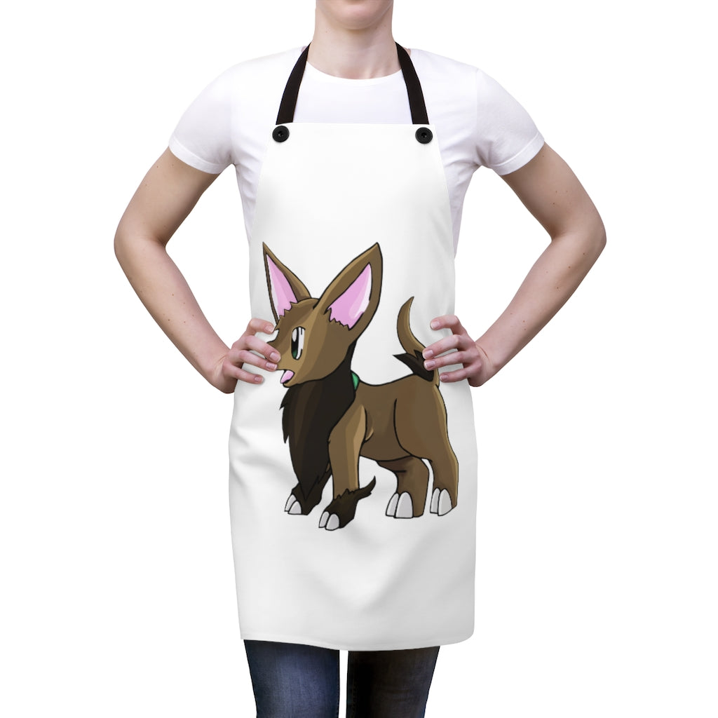 Lipgirl Apron featuring a stylish design with black detachable twill straps, perfect for cooking and backyard cookouts.