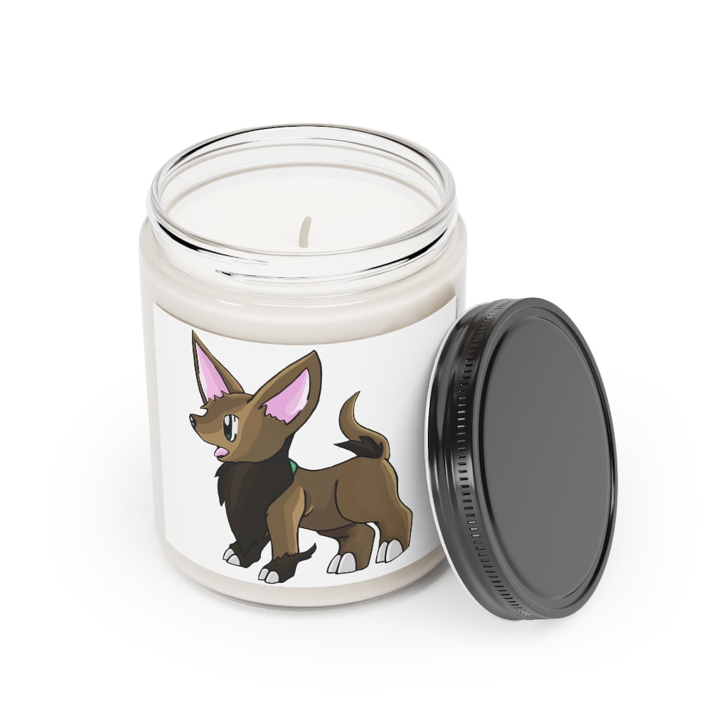 Lipgirl Scented Candle in a glass container, featuring a permanent adhesive label, available in Cinnamon Stick and Vanilla fragrances.