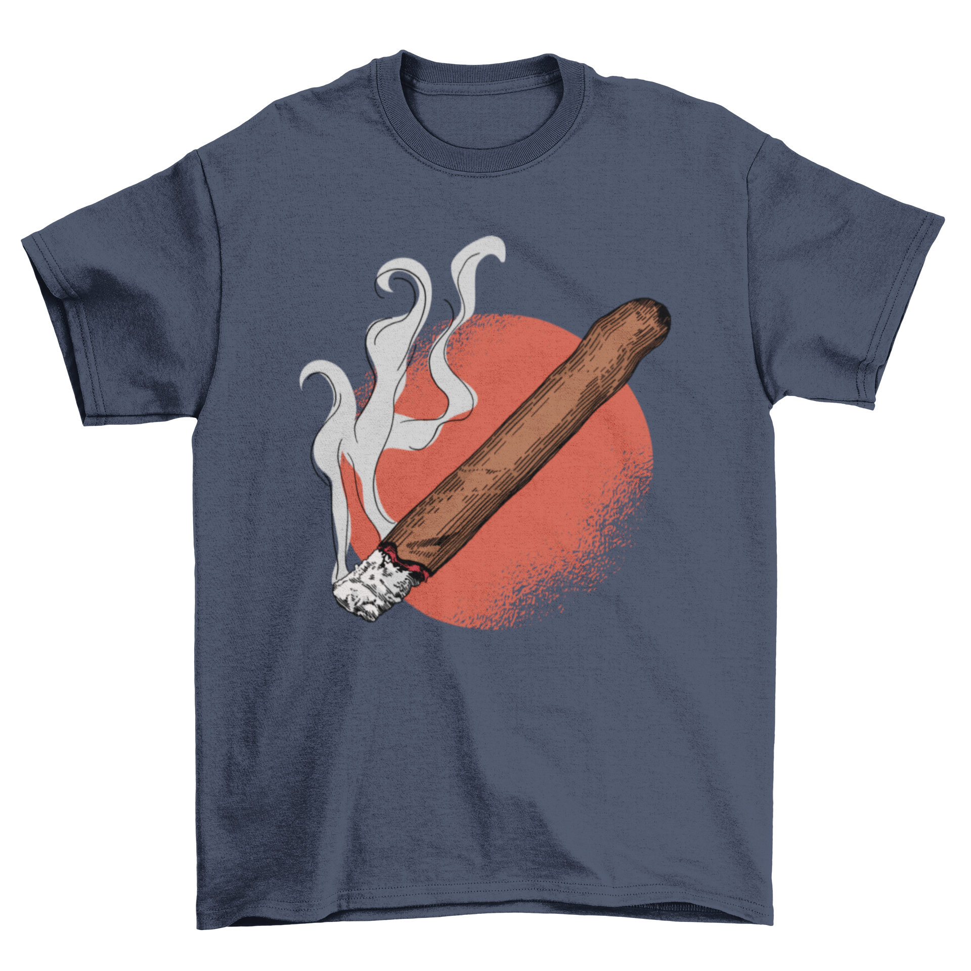 Lit Cigar T-shirt featuring a detailed illustration of a lit cigar on a soft fabric background.