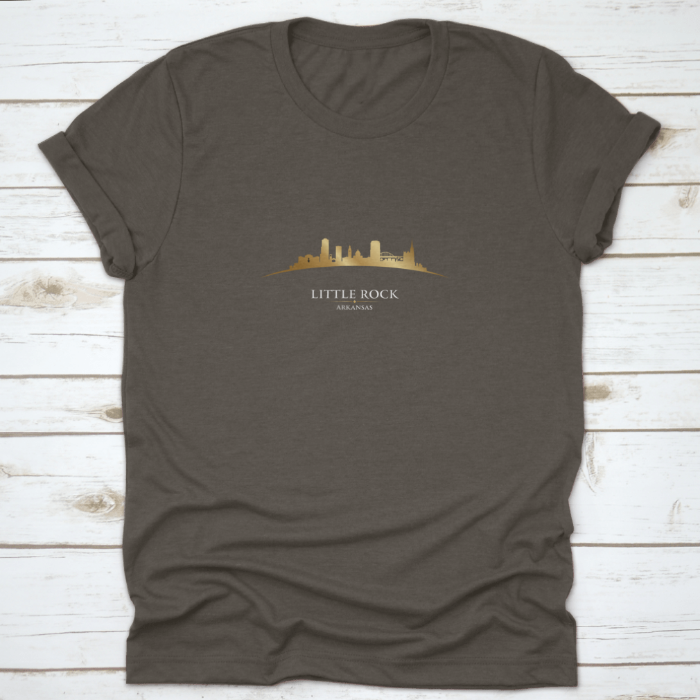 Vector illustration of the Little Rock Arkansas city skyline silhouette, showcasing iconic buildings and structures in a stylish design.