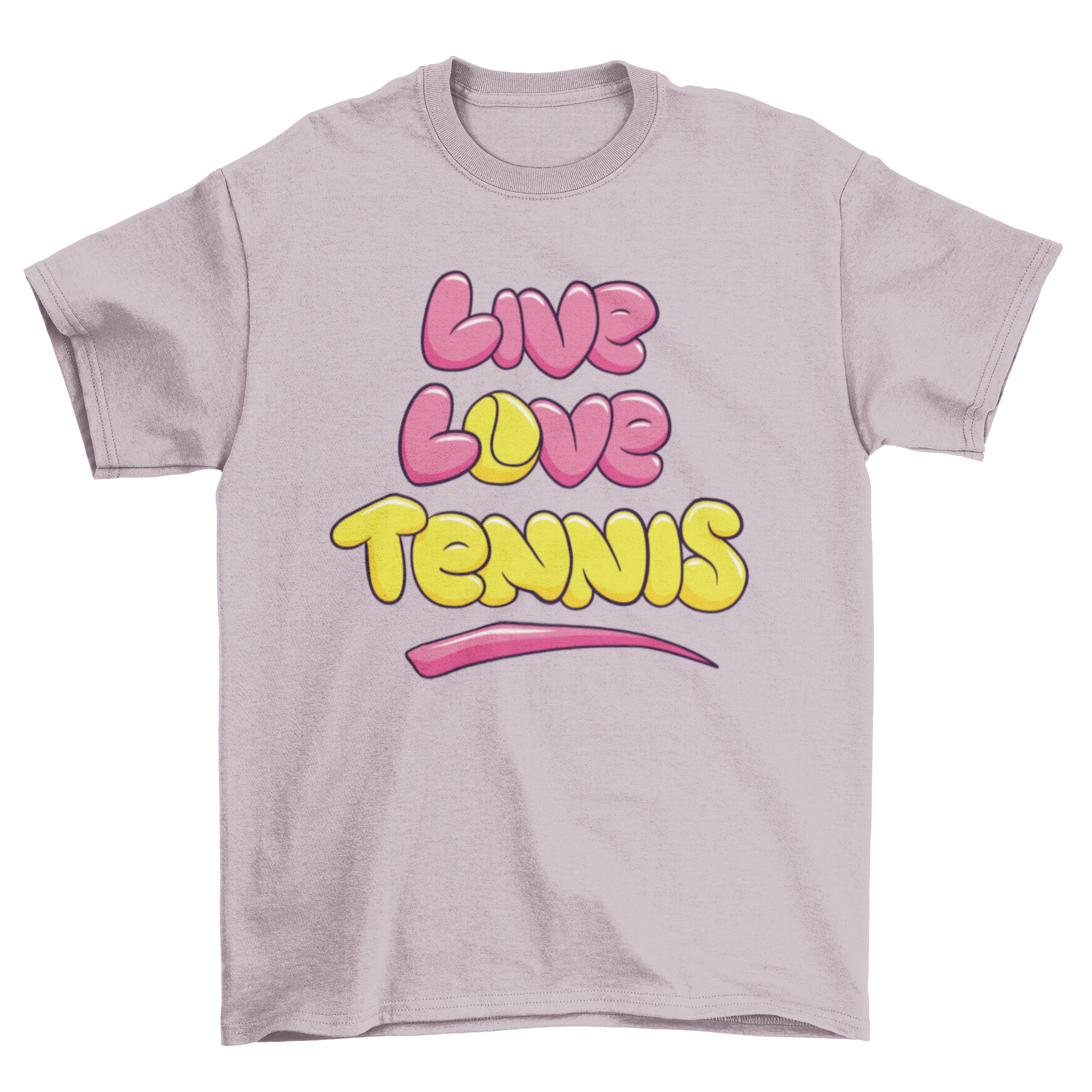 Live Love Tennis T-shirt featuring a stylish design with the quote 'Live Love Tennis' in vibrant colors.