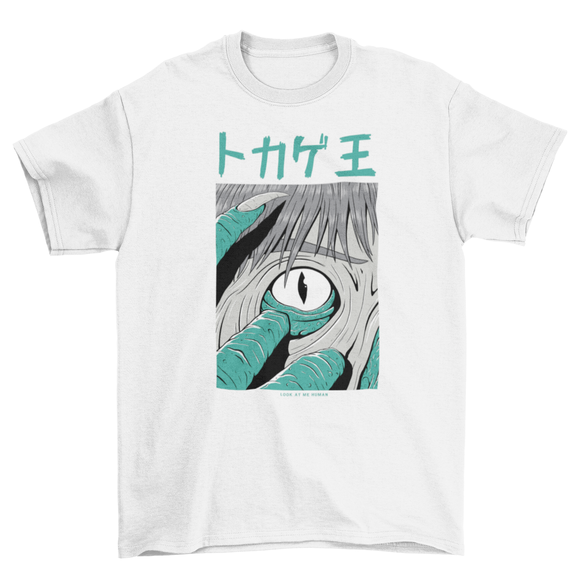 Anime-inspired T-shirt with eye design.