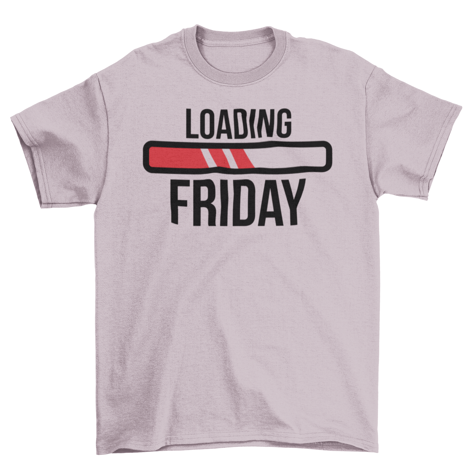 Loading Friday T-Shirt featuring a playful loading bar design, perfect for casual wear.