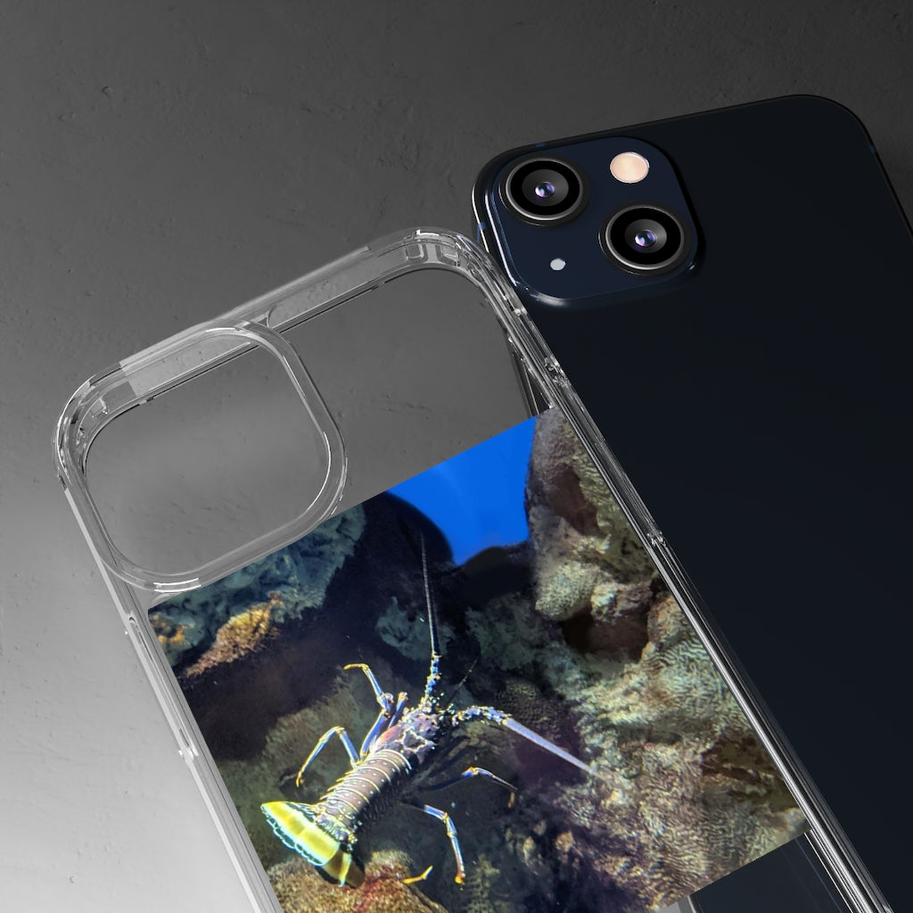 Lobster Clear Case showcasing a slim, transparent design with precise cutouts for buttons and ports, ideal for smartphone protection.