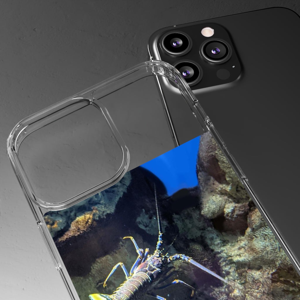 Lobster Clear Case showcasing a slim, transparent design with precise cutouts for buttons and ports, ideal for smartphone protection.