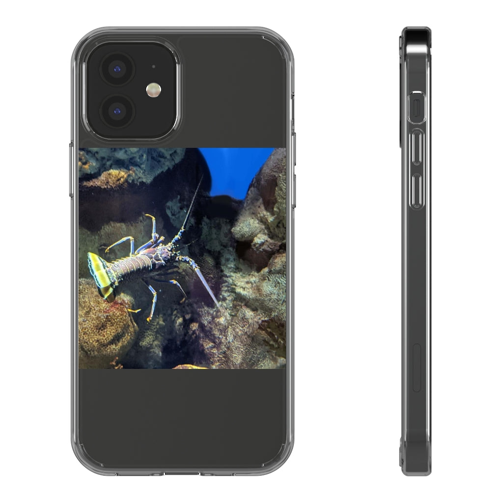 Lobster Clear Case showcasing a slim, transparent design with precise cutouts for buttons and ports, ideal for smartphone protection.