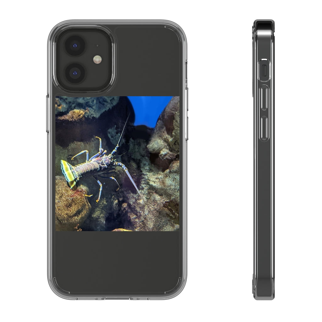 Lobster Clear Case showcasing a slim, transparent design with precise cutouts for buttons and ports, ideal for smartphone protection.