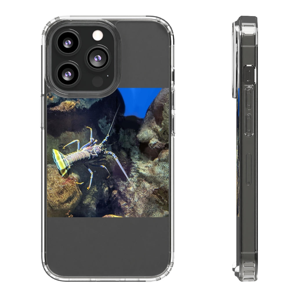 Lobster Clear Case showcasing a slim, transparent design with precise cutouts for buttons and ports, ideal for smartphone protection.