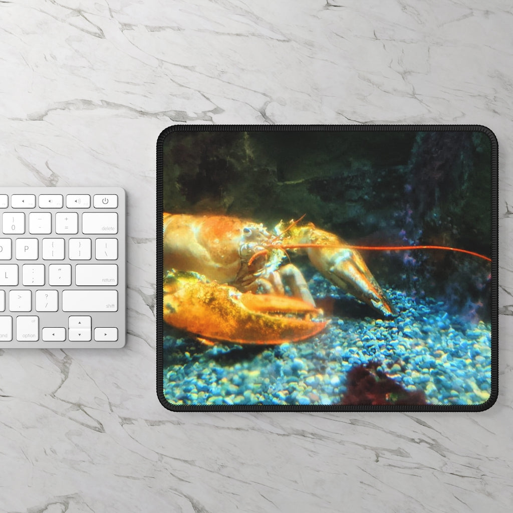 Lobster Gaming Mouse Pad featuring vibrant custom designs and stitched edges, ideal for gaming and office use.