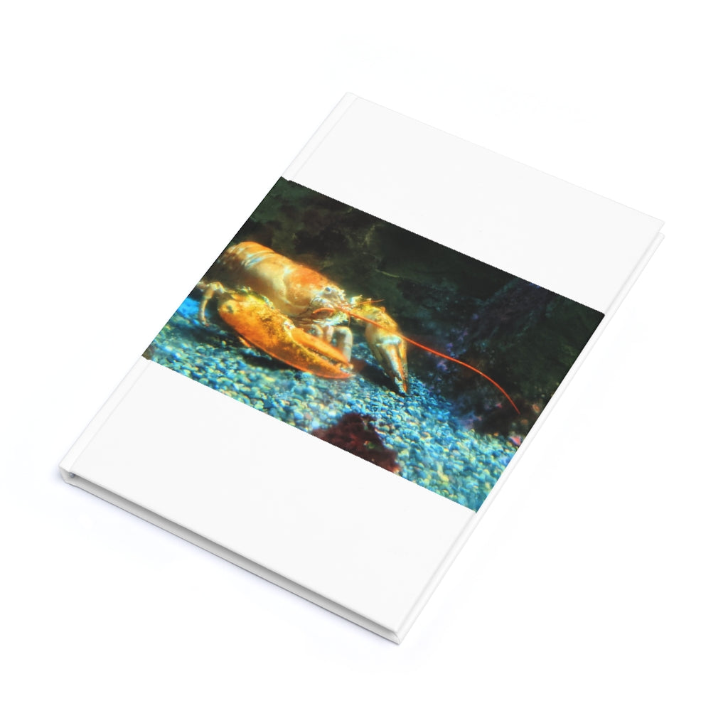 Lobster Hardcover Journal A5 with vibrant lobster design and durable case-wrap binding, showcasing full wraparound print.