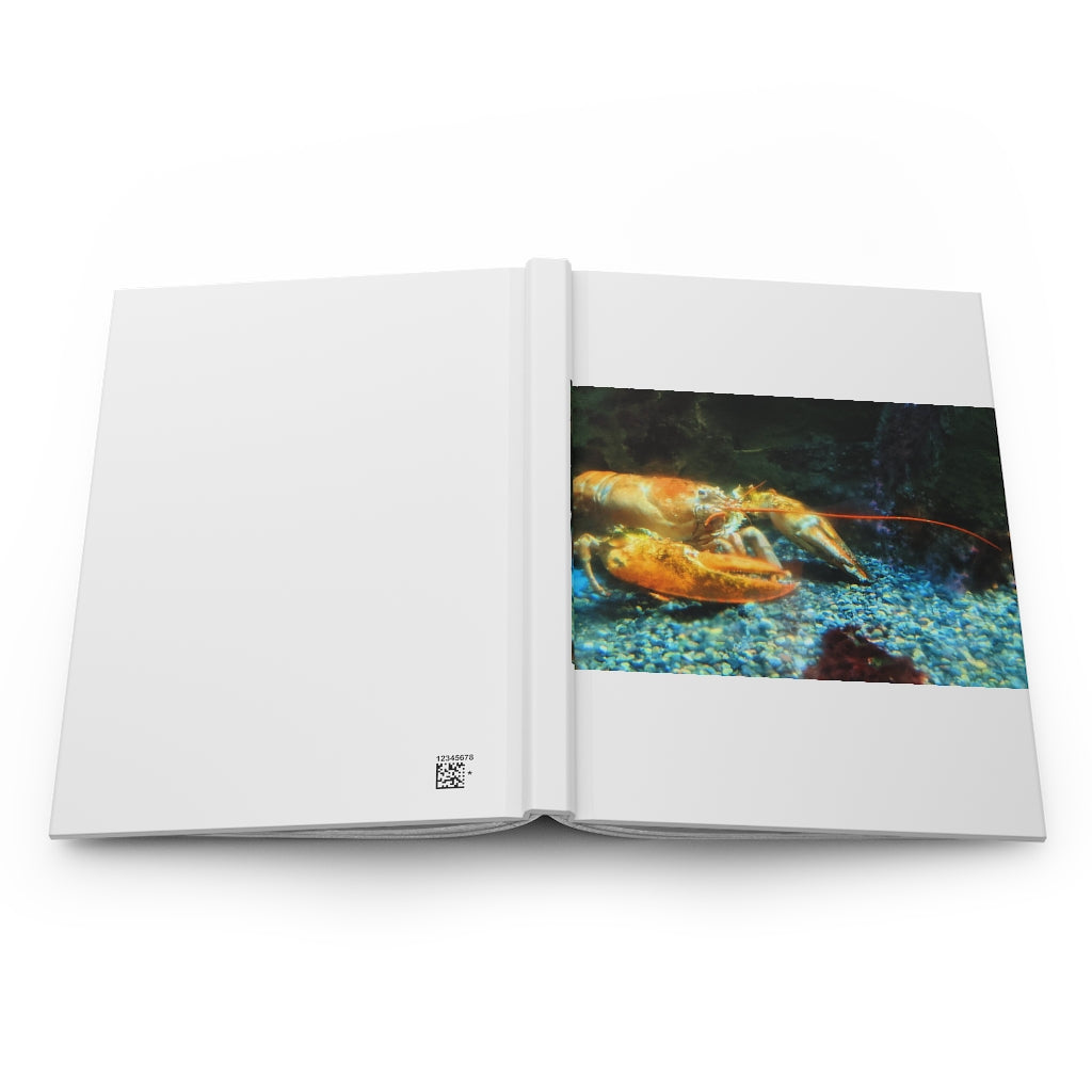 Lobster Hardcover Journal Matte with customizable cover and lined pages, showcasing a stylish matte finish.