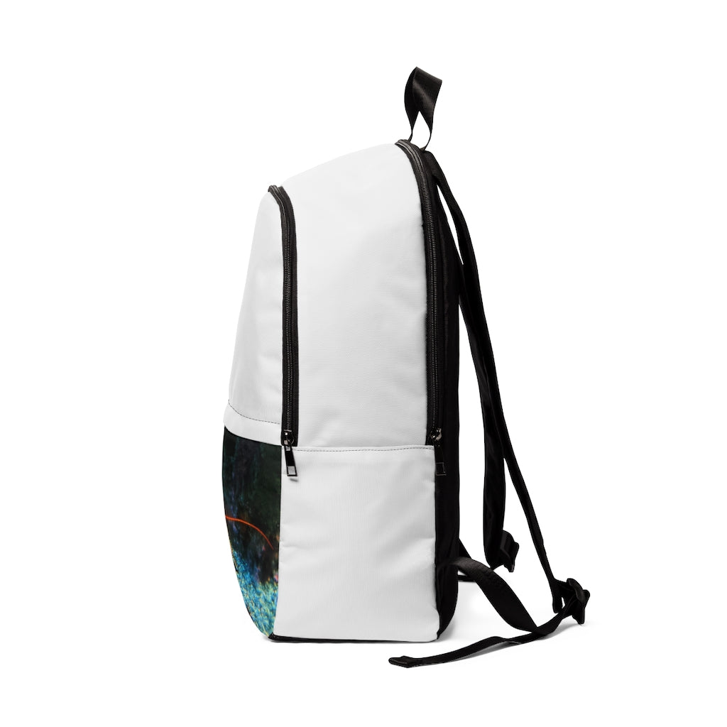 Lobster Unisex Fabric Backpack in a stylish design, featuring adjustable straps and a padded back panel, suitable for school and travel.