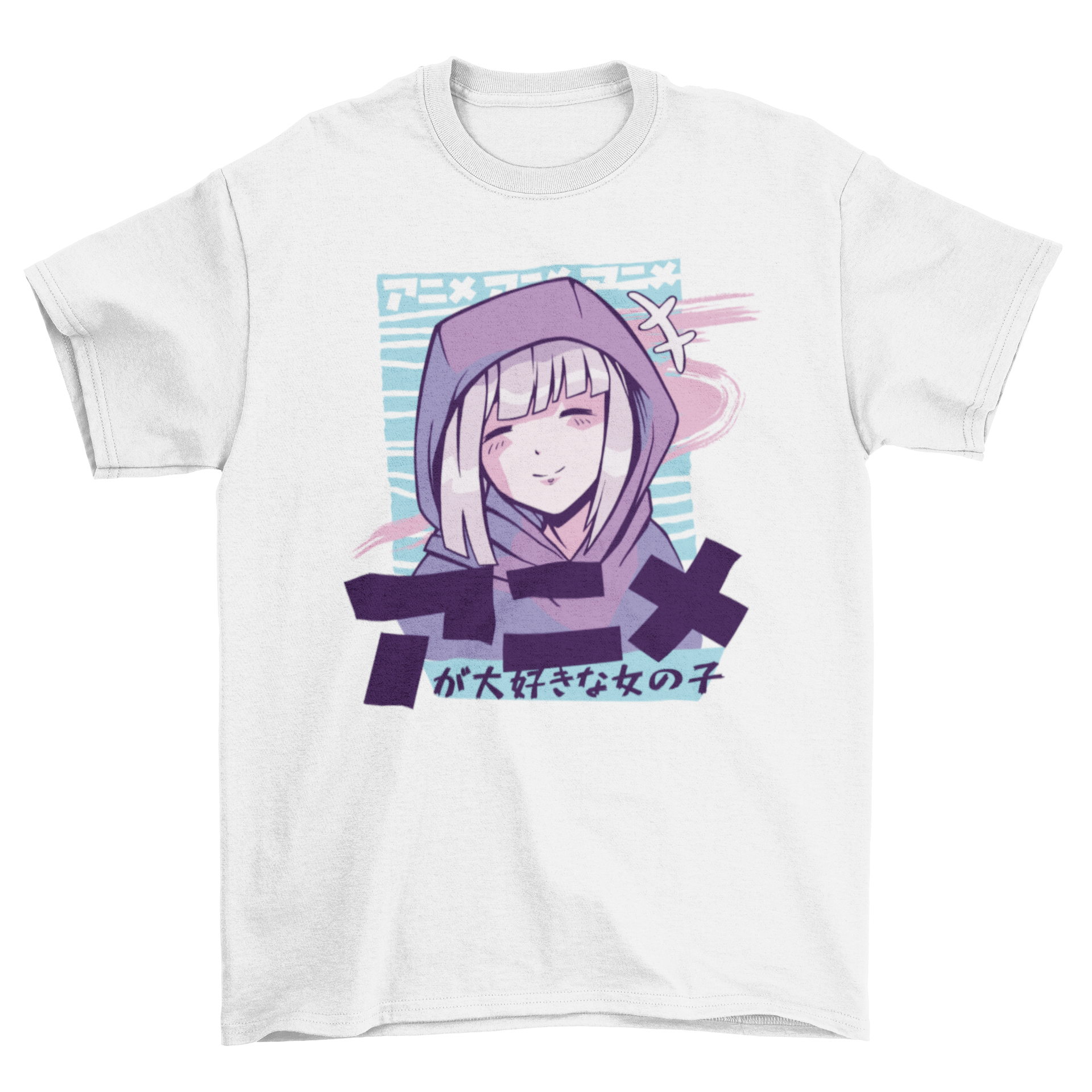 Cute t-shirt featuring an anime girl illustration in love, perfect for anime fans.