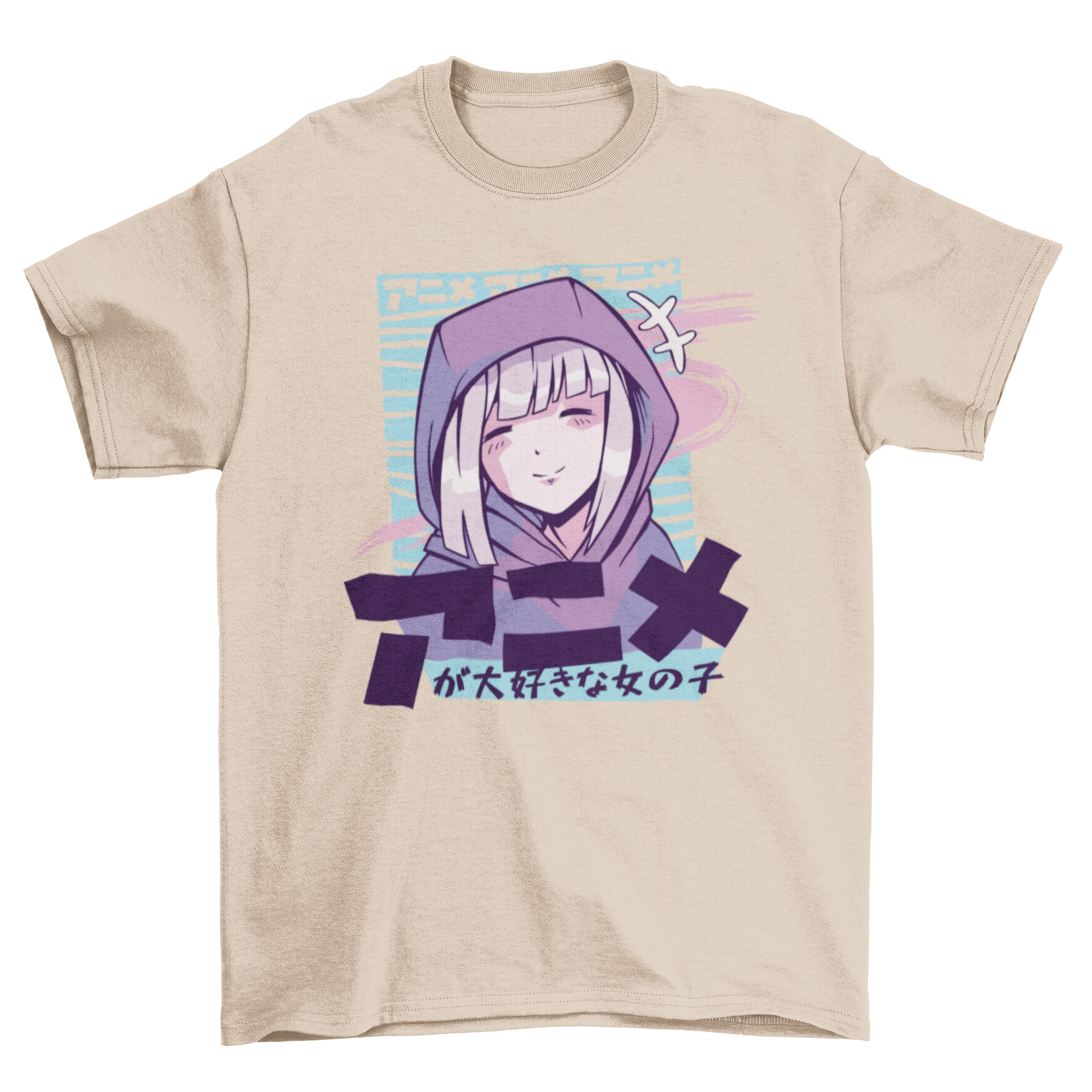 Cute t-shirt featuring an anime girl illustration in love, perfect for anime fans.