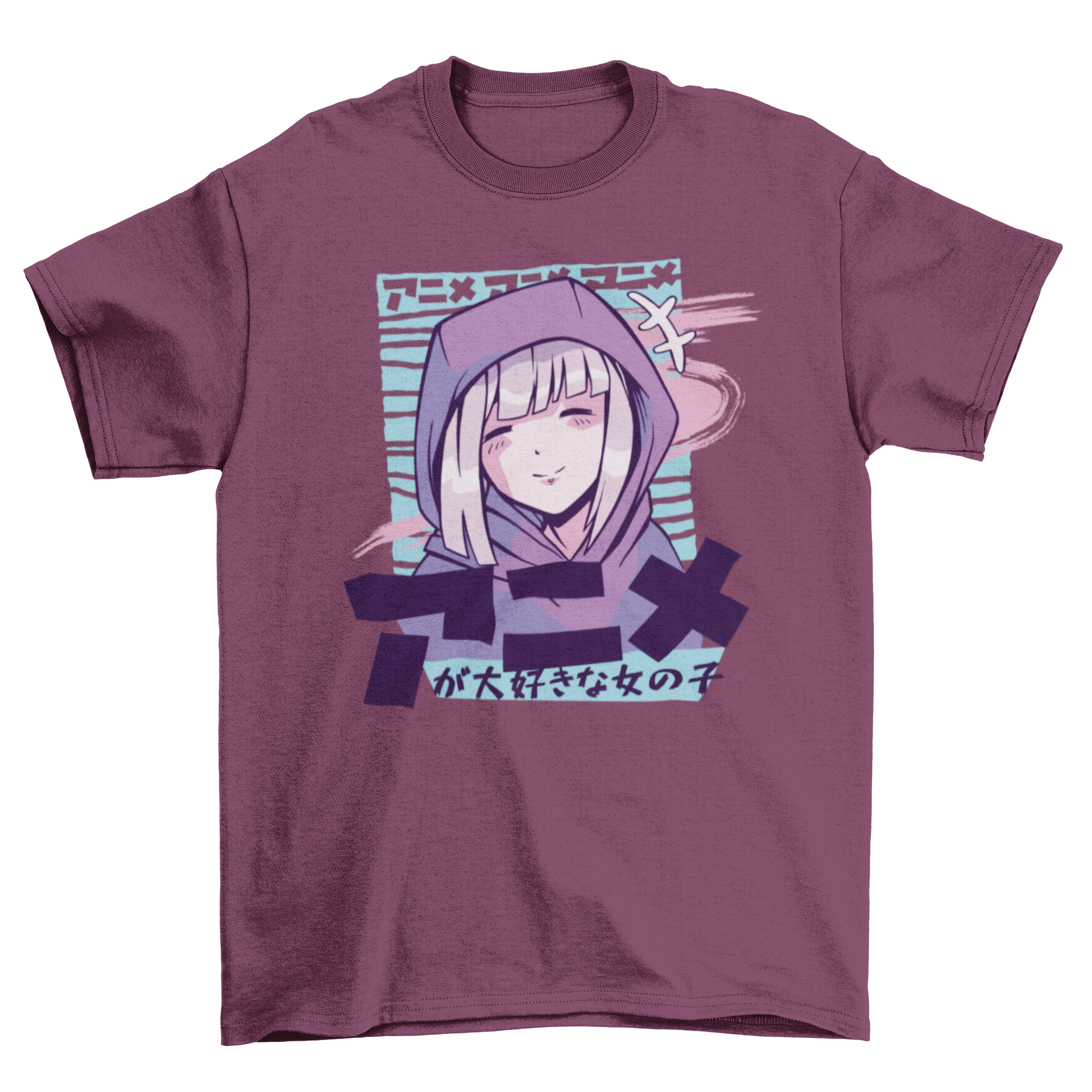 Cute t-shirt featuring an anime girl illustration in love, perfect for anime fans.