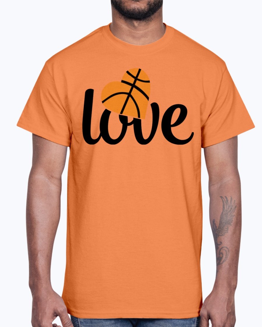 A stylish love-Basketball Cotton Tee featuring a vibrant basketball-themed design, perfect for fans and casual wear.