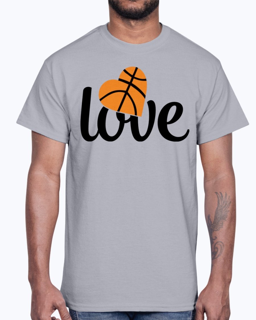 A stylish love-Basketball Cotton Tee featuring a vibrant basketball-themed design, perfect for fans and casual wear.