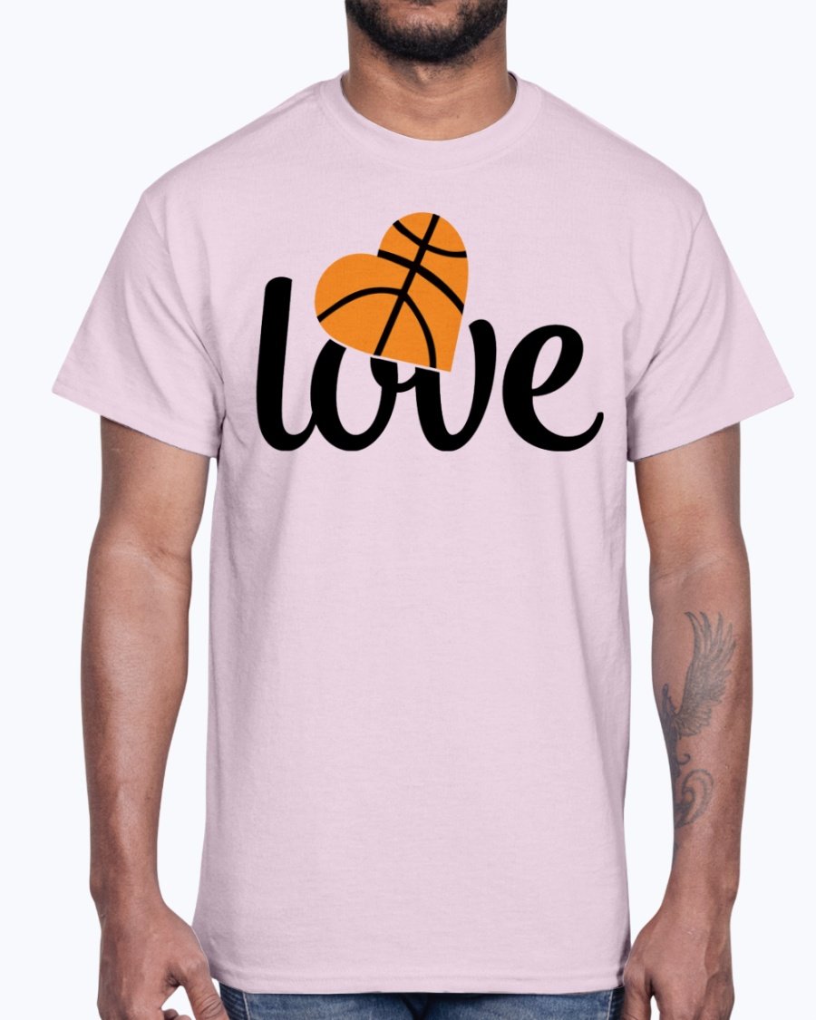 A stylish love-Basketball Cotton Tee featuring a vibrant basketball-themed design, perfect for fans and casual wear.