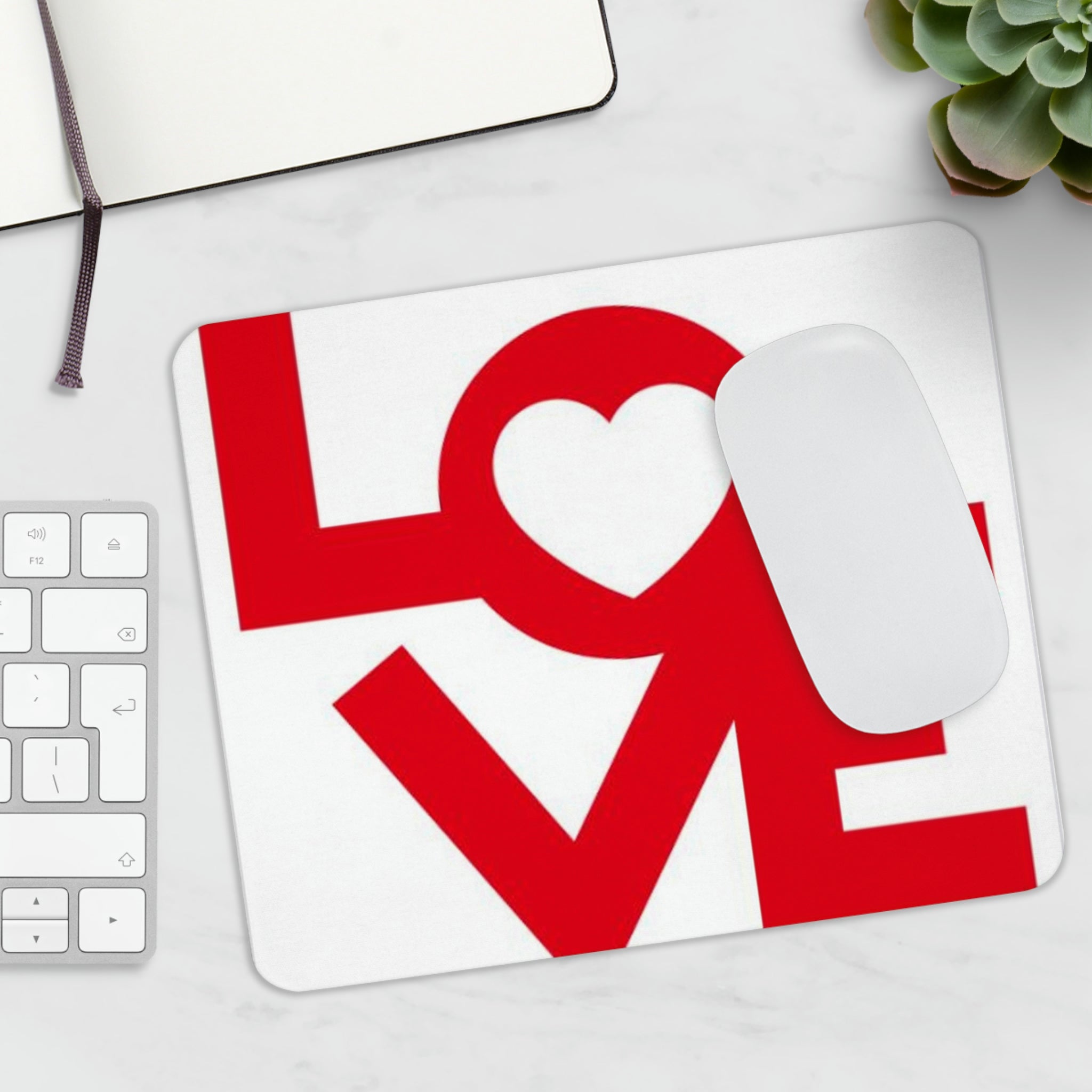 Love Mouse Pad featuring a stylish design with vibrant colors and a non-slip base, perfect for home or office use.