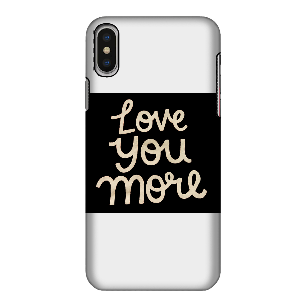 Love You More Fully Printed Tough Phone Case featuring vibrant design and dual-layer protection.