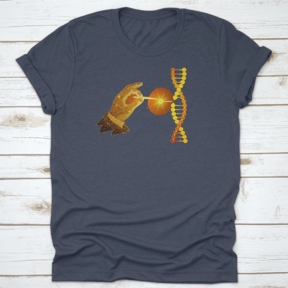 A stylish low poly illustration of a DNA double helix, showcasing intricate geometric shapes and vibrant colors, perfect for science enthusiasts.