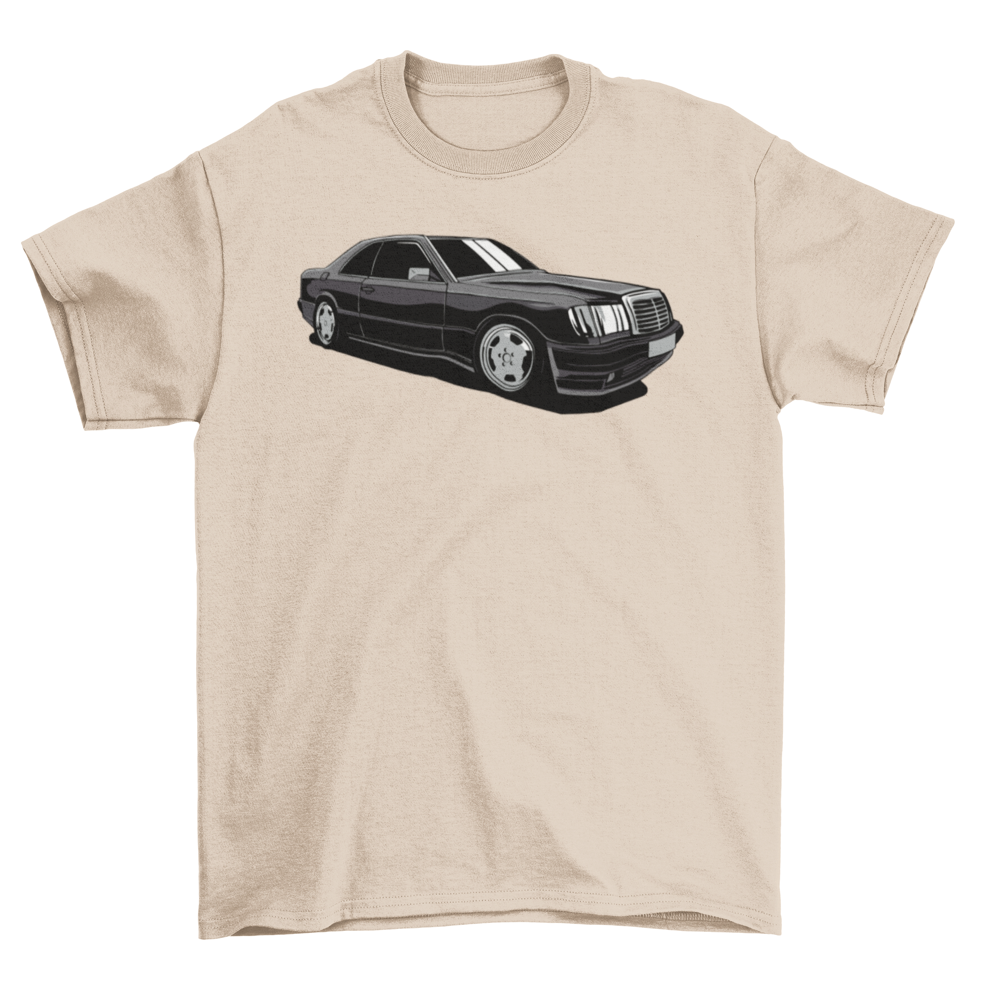 Luxurious Car T-shirt featuring a classy black car design on a soft fabric.