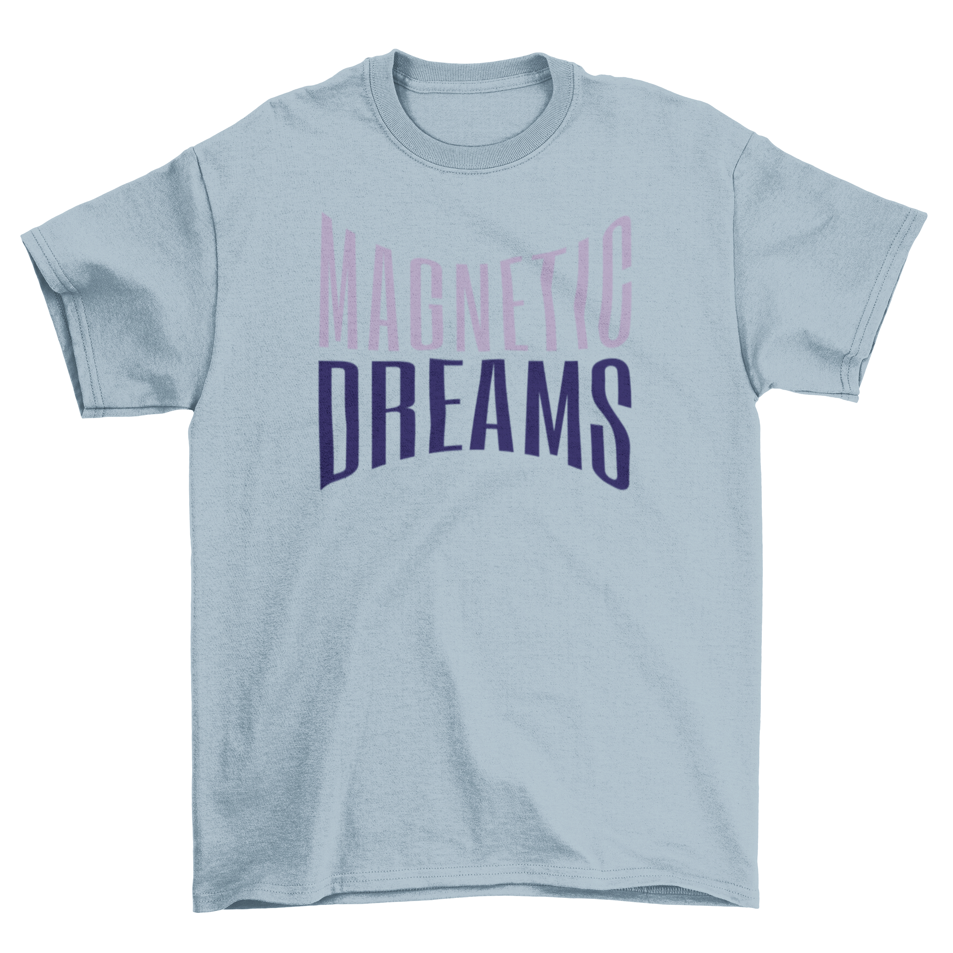 A stylish t-shirt featuring the quote 'Magnetic dreams' in an elegant font, perfect for casual wear.