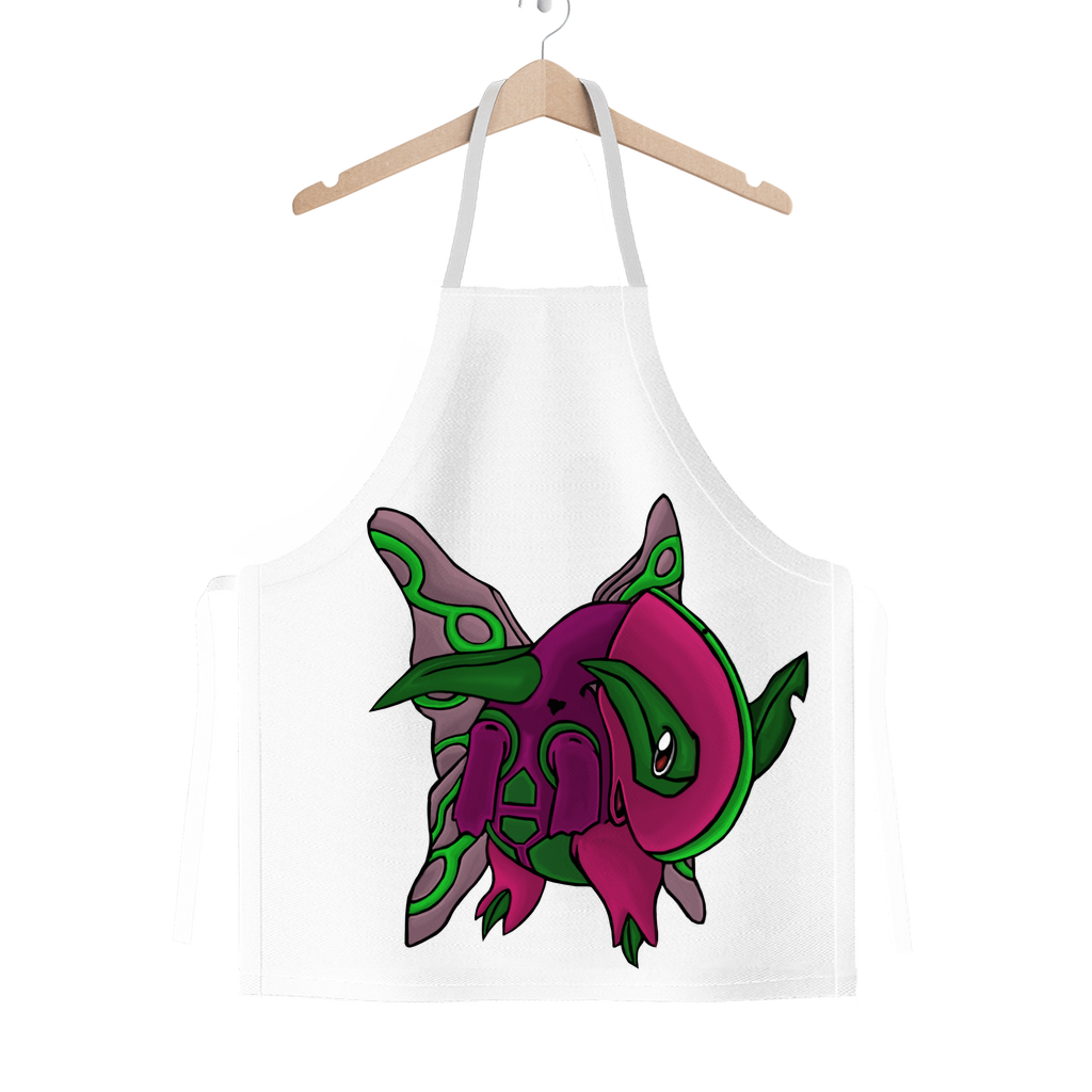 Maigetsu Classic Sublimation Adult Apron in vibrant colors, showcasing its polyester fabric and adjustable ties.