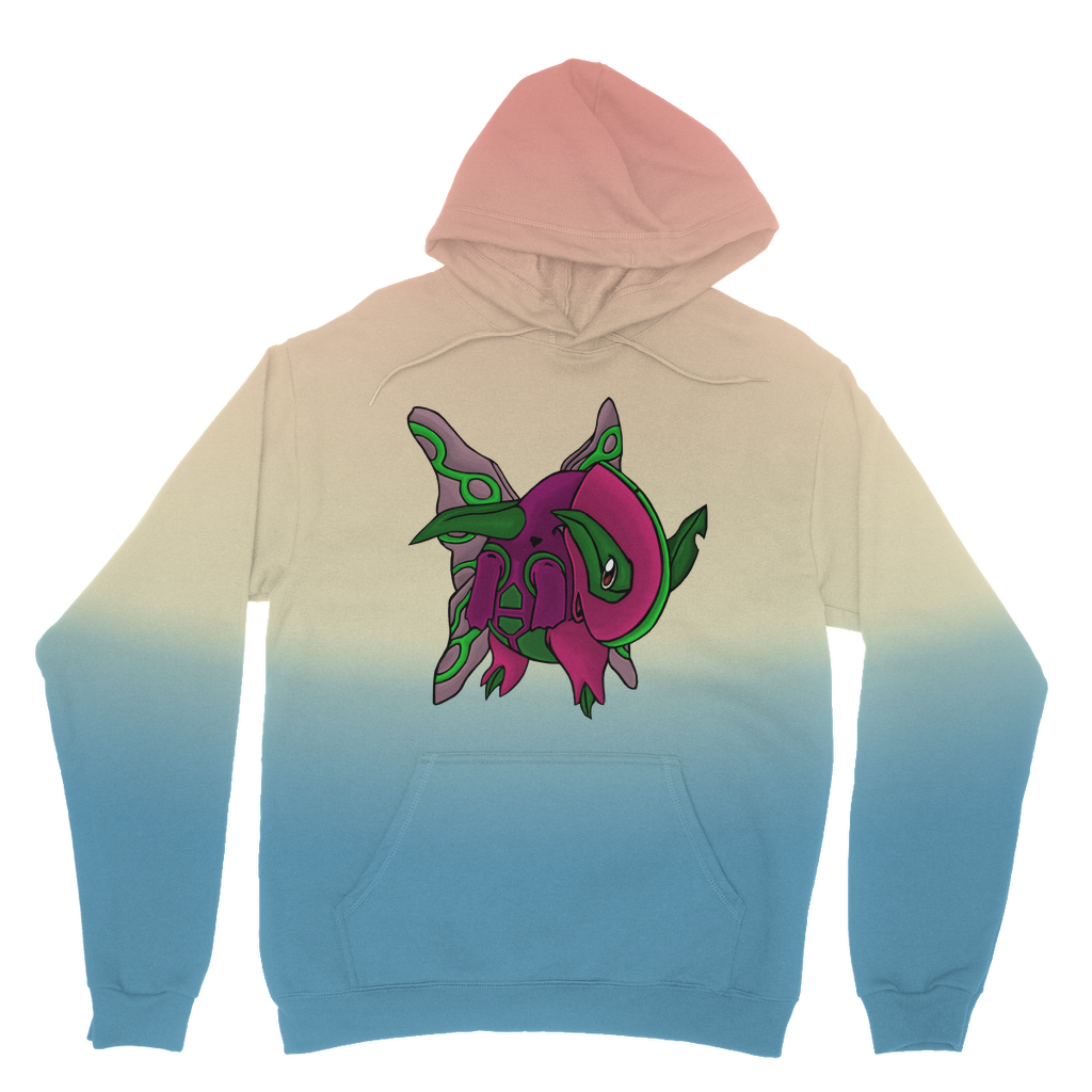 Maigetsu Tie Dye Hoodie featuring unique patterns, double fabric hood, and kangaroo pouch pocket.