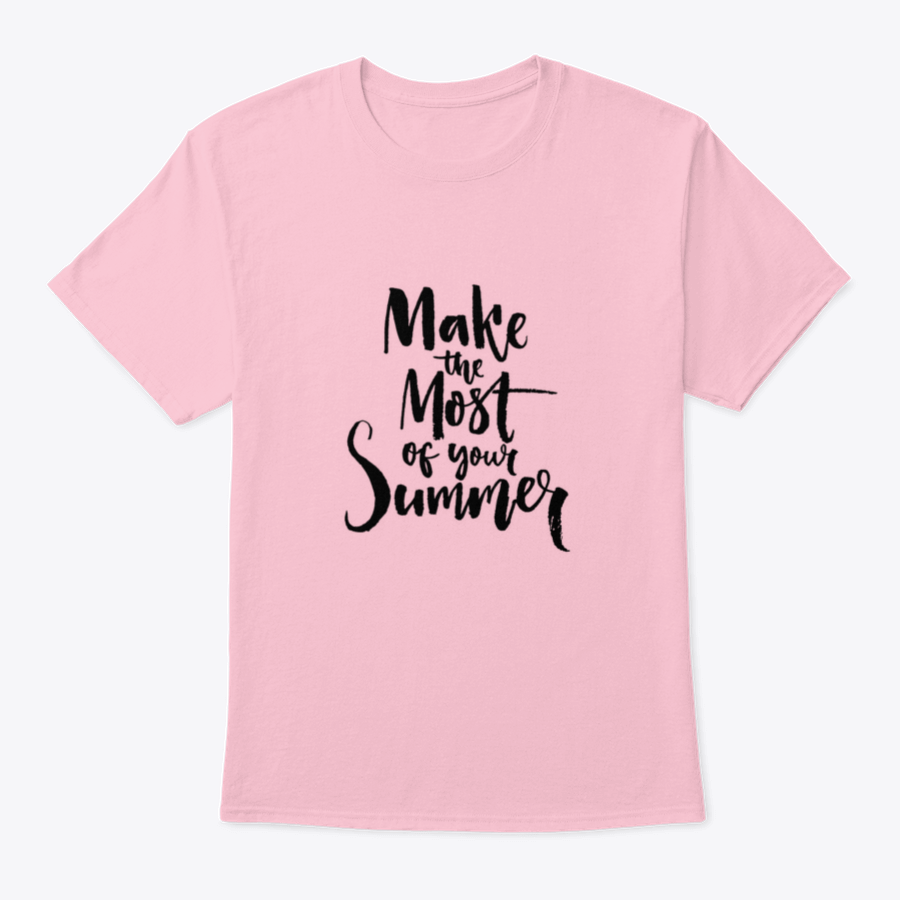 A comfortable summer t-shirt featuring a motivational quote, made from 100% cotton, displayed on a neutral background.