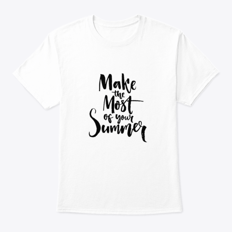 A comfortable summer t-shirt featuring a motivational quote, made from 100% cotton, displayed on a neutral background.