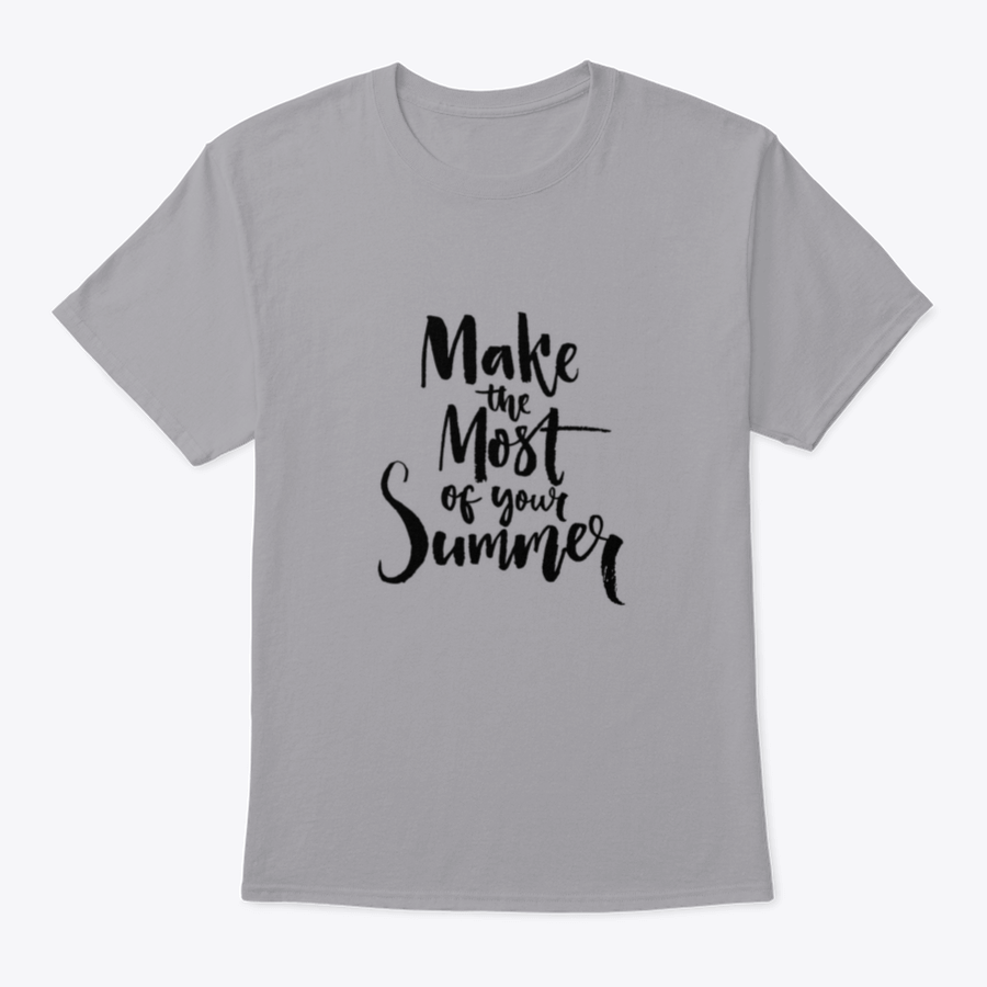 A comfortable summer t-shirt featuring a motivational quote, made from 100% cotton, displayed on a neutral background.