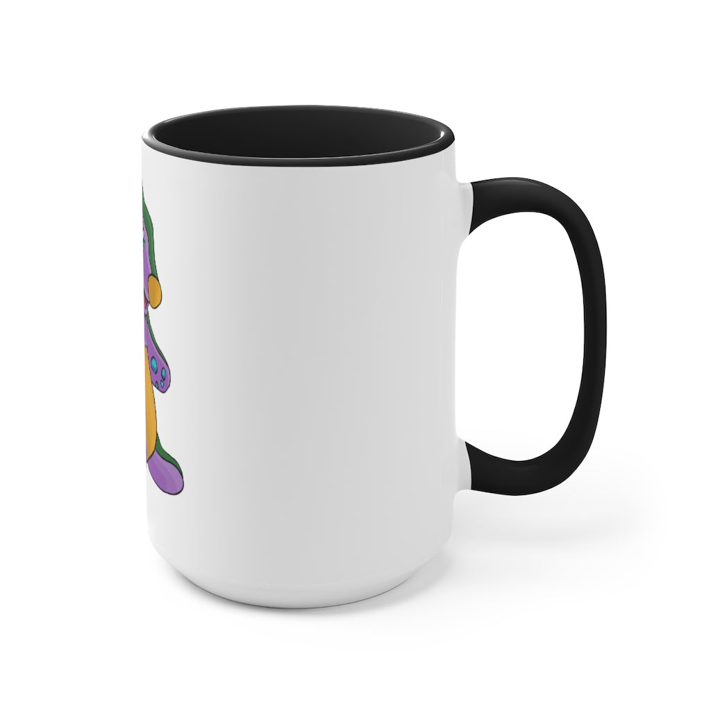 Makket Accent Mug featuring a white exterior with a colorful interior and handle, available in red, pink, and black options.