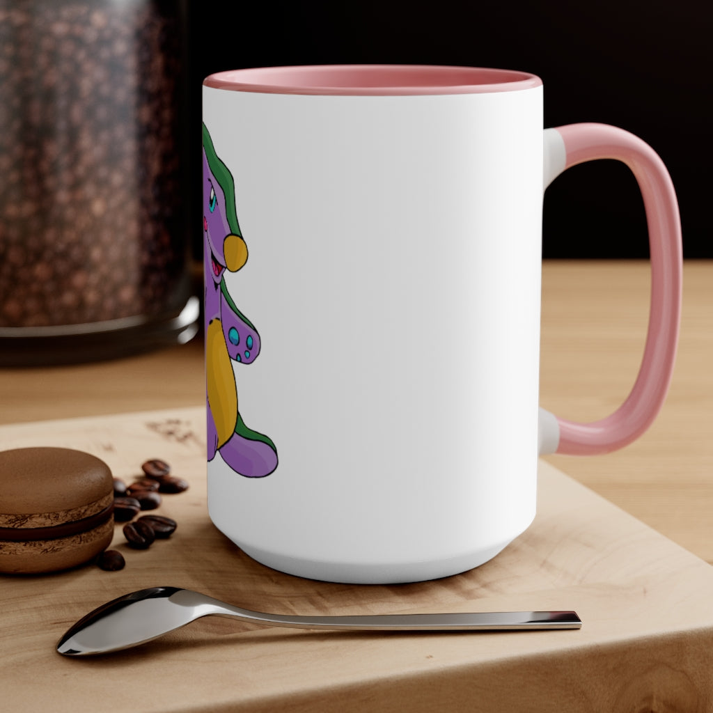 Makket Accent Mug featuring a white exterior with a colorful interior and handle, available in red, pink, and black options.