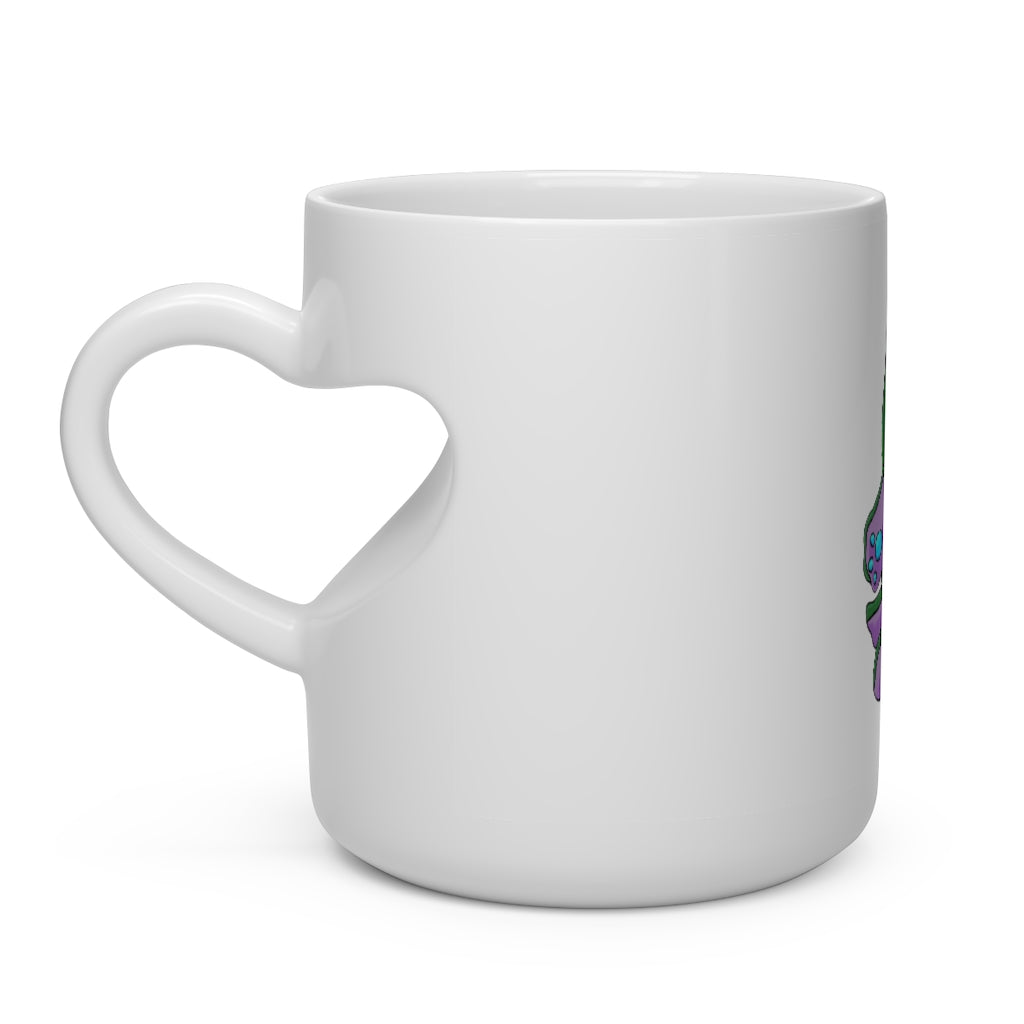 Makket Heart Shape Mug featuring a white ceramic design with a heart-shaped handle, perfect for hot beverages.